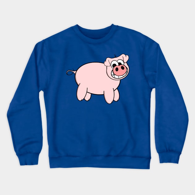 Cute Little Piggy Crewneck Sweatshirt by Happy Henge